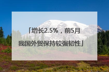 增长2.5%，前5月我国外贸保持较强韧性