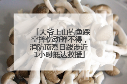 大爷上山钓鱼踩空摔伤动弹不得，消防顶烈日跋涉近1小时抵达救援