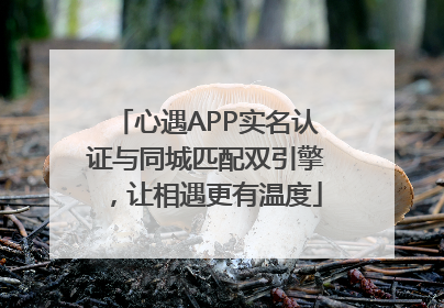 心遇APP实名认证与同城匹配双引擎，让相遇更有温度
