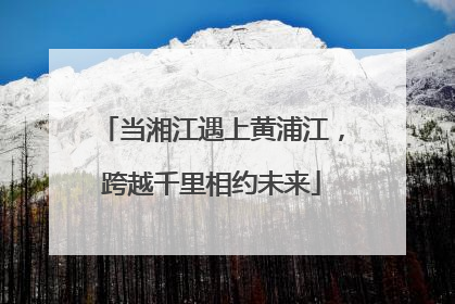 当湘江遇上黄浦江，跨越千里相约未来