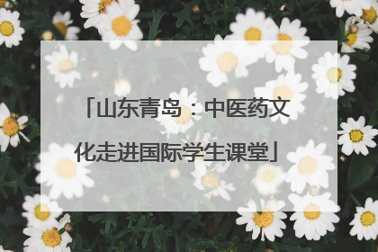 山东青岛：中医药文化走进国际学生课堂