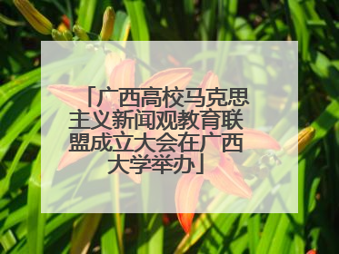 广西高校马克思主义新闻观教育联盟成立大会在广西大学举办