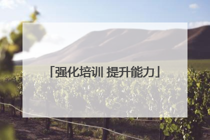 强化培训 提升能力
