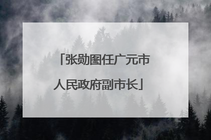 张勋图任广元市人民政府副市长