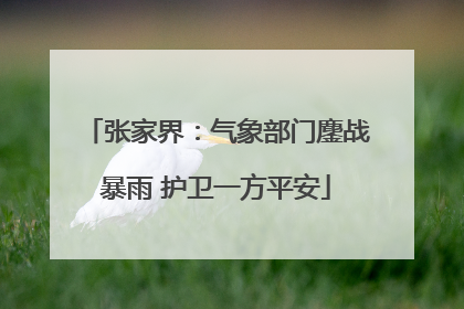 张家界：气象部门鏖战暴雨 护卫一方平安
