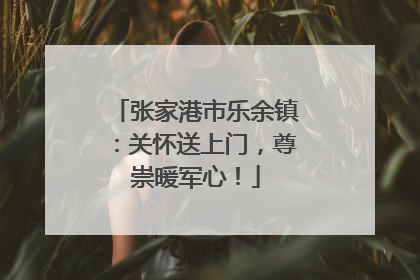 张家港市乐余镇：关怀送上门，尊崇暖军心！