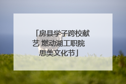 房县学子跨校献艺 燃动湖工职院思美文化节