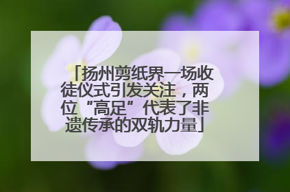 扬州剪纸界一场收徒仪式引发关注，两位“高足”代表了非遗传承的双轨力量