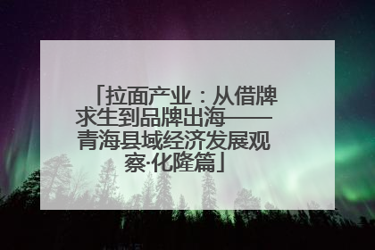 拉面产业：从借牌求生到品牌出海——青海县域经济发展观察·化隆篇
