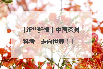 新华鲜报｜中国深渊科考，走向世界！