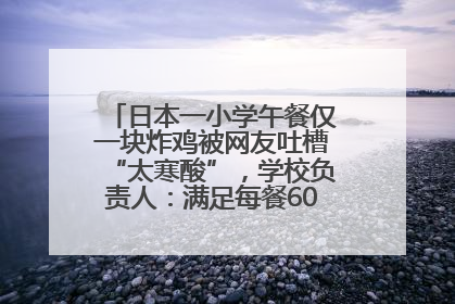 日本一小学午餐仅一块炸鸡被网友吐槽“太寒酸”，学校负责人：满足每餐600千卡的标准