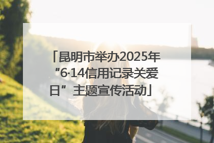 昆明市举办2025年“6·14信用记录关爱日”主题宣传活动