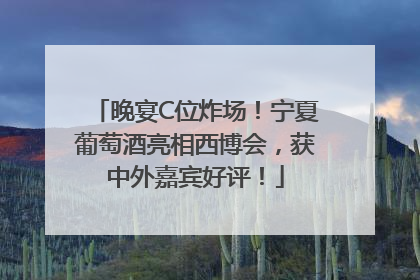 晚宴C位炸场！宁夏葡萄酒亮相西博会，获中外嘉宾好评！