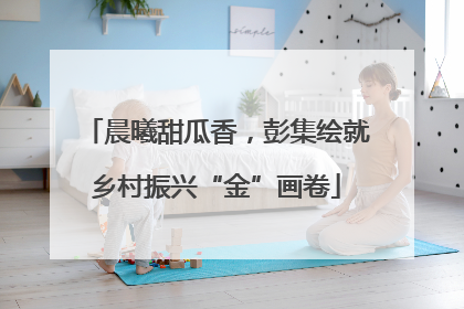 晨曦甜瓜香，彭集绘就乡村振兴“金”画卷