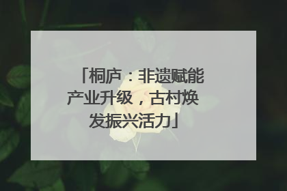 桐庐：非遗赋能产业升级，古村焕发振兴活力