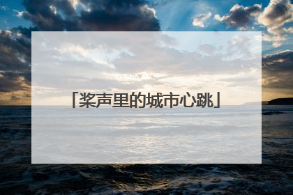 桨声里的城市心跳