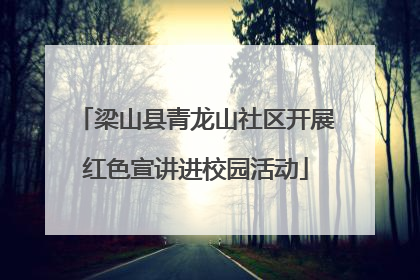 梁山县青龙山社区开展红色宣讲进校园活动