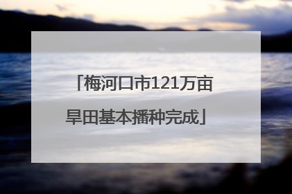 梅河口市121万亩旱田基本播种完成