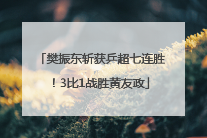 樊振东斩获乒超七连胜！3比1战胜黄友政