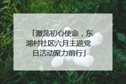 激荡初心使命，东湖村社区六月主题党日活动聚力前行