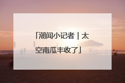 潮闻小记者｜太空南瓜丰收了