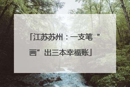 江苏苏州：一支笔“画”出三本幸福账