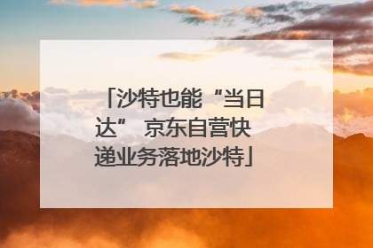 沙特也能“当日达” 京东自营快递业务落地沙特