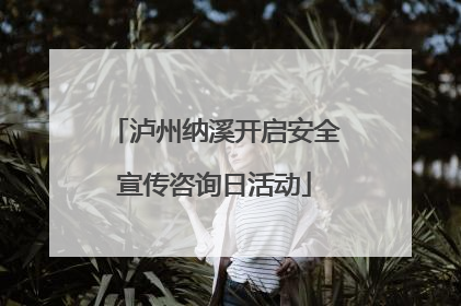泸州纳溪开启安全宣传咨询日活动