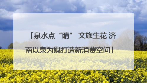 泉水点“睛” 文旅生花 济南以泉为媒打造新消费空间