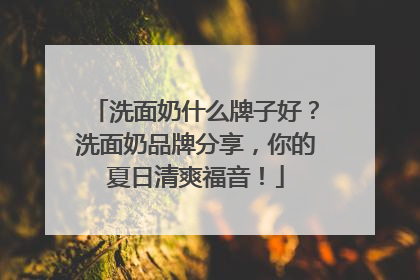 洗面奶什么牌子好？洗面奶品牌分享，你的夏日清爽福音！