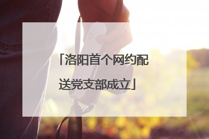 洛阳首个网约配送党支部成立