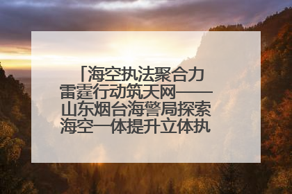 海空执法聚合力 雷霆行动筑天网——山东烟台海警局探索海空一体提升立体执法效能纪实
