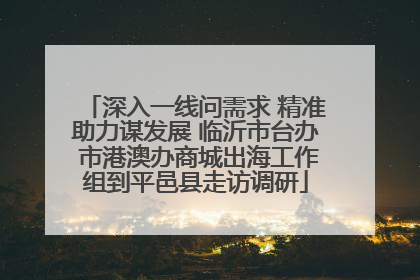 深入一线问需求 精准助力谋发展 临沂市台办 市港澳办商城出海工作组到平邑县走访调研