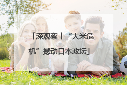 深观察丨“大米危机”撼动日本政坛