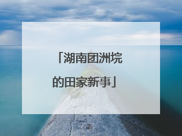 湖南团洲垸的田家新事