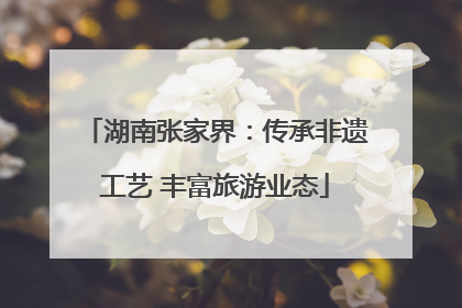 湖南张家界：传承非遗工艺 丰富旅游业态
