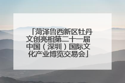 菏泽鲁西新区牡丹文创亮相第二十一届中国（深圳）国际文化产业博览交易会