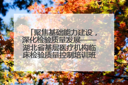 聚焦基础能力建设，深化检验质量发展——湖北省基层医疗机构临床检验质量控制培训班（孝感站）成功举办