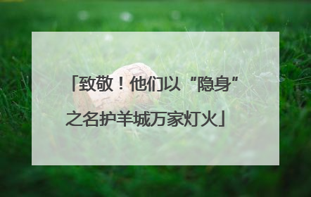 致敬！他们以“隐身”之名护羊城万家灯火