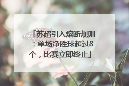 苏超引入熔断规则：单场净胜球超过8个，比赛立即终止