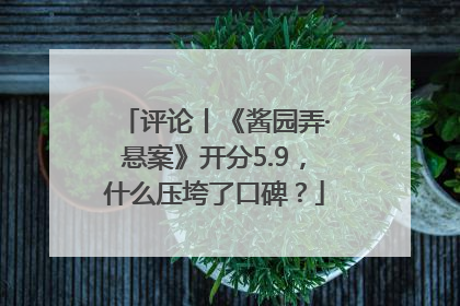 评论丨《酱园弄·悬案》开分5.9，什么压垮了口碑？
