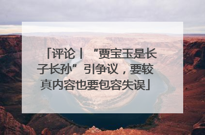评论丨“贾宝玉是长子长孙”引争议，要较真内容也要包容失误