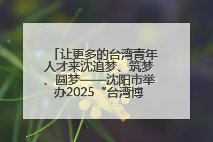 让更多的台湾青年人才来沈追梦、筑梦、圆梦——沈阳市举办2025“台湾博士沈阳行”活动