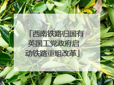 西南铁路归国有 英国工党政府启动铁路重组改革