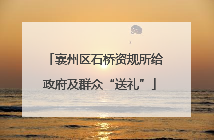 襄州区石桥资规所给政府及群众“送礼”
