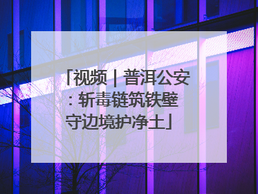 视频｜普洱公安：斩毒链筑铁壁 守边境护净土