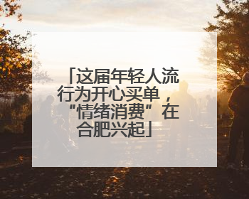 这届年轻人流行为开心买单，“情绪消费”在合肥兴起