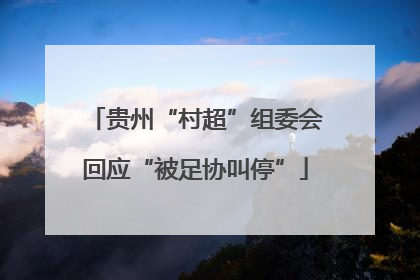 贵州“村超”组委会回应“被足协叫停”