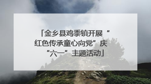 金乡县鸡黍镇开展“红色传承童心向党”庆“六一”主题活动