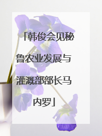 韩俊会见秘鲁农业发展与灌溉部部长马内罗
